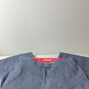 Boden Pants W Size 12 R Blue Nice Linen and Cotton LAGENLOOK
